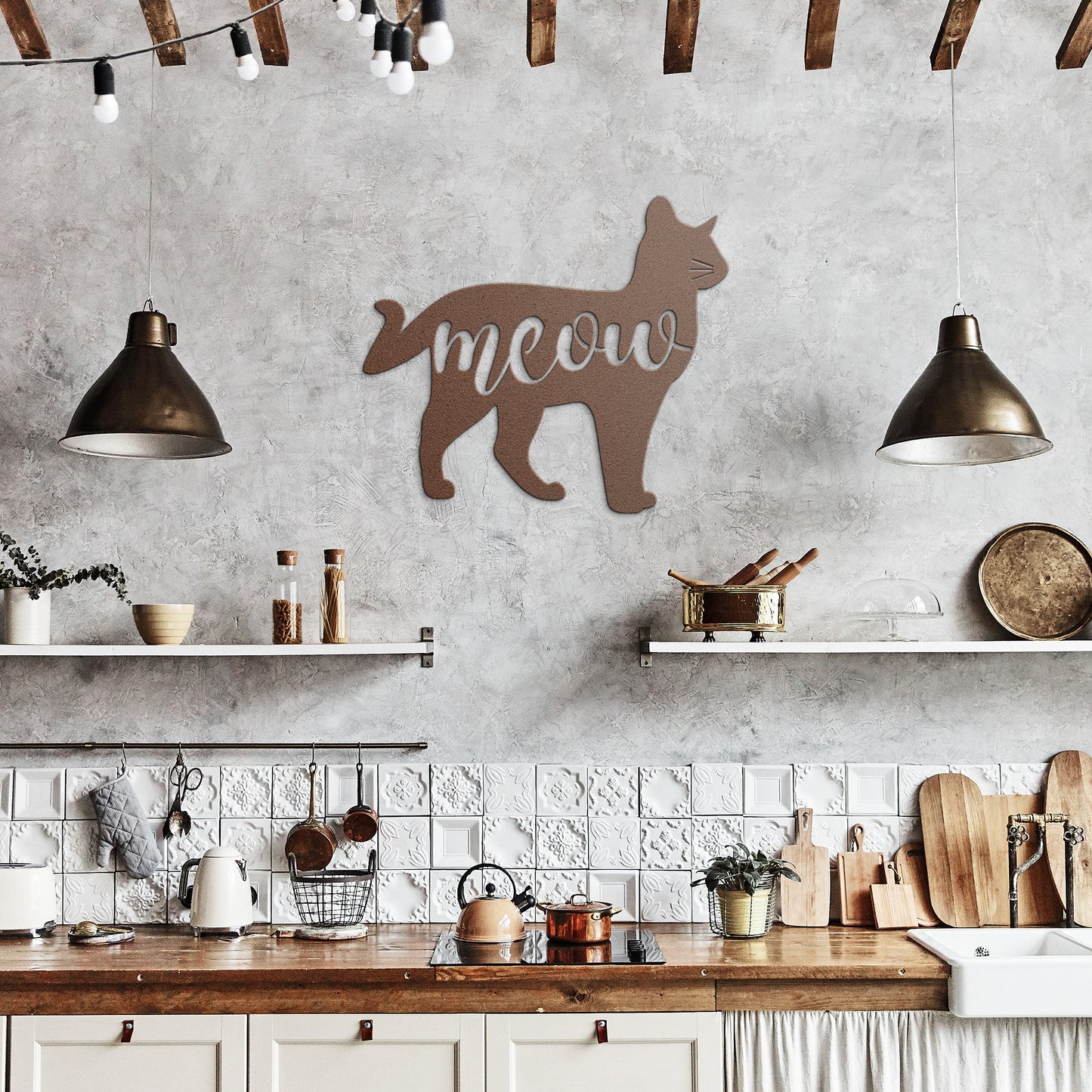 All About The Meow Metal Wall Art
