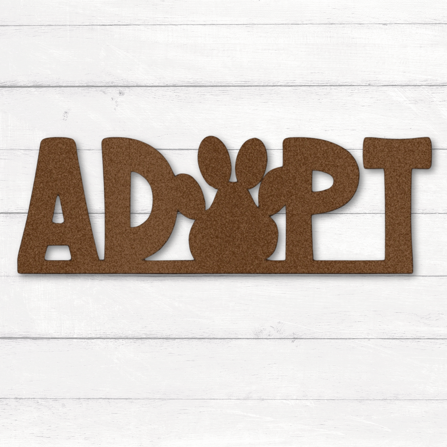 Adopt Steel Wall Sign for Pet Lovers