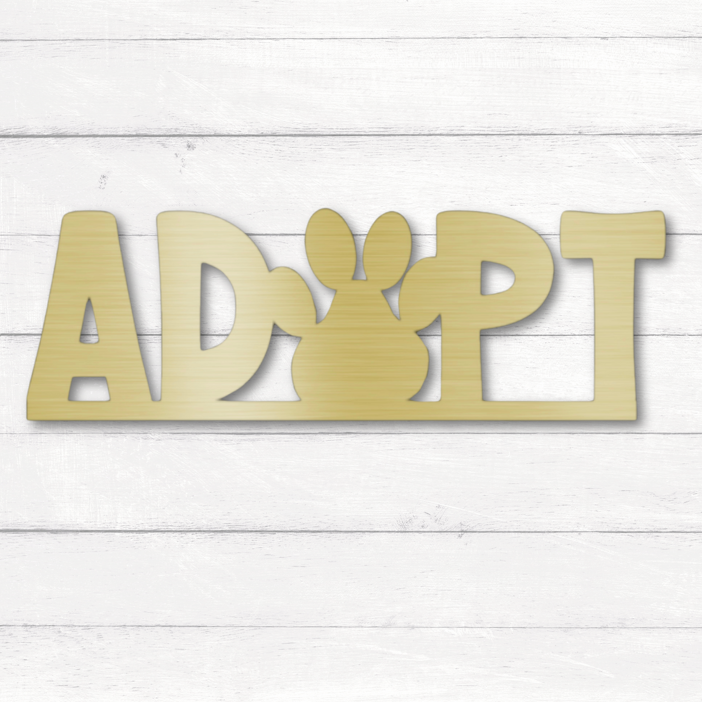 Adopt Steel Wall Sign for Pet Lovers