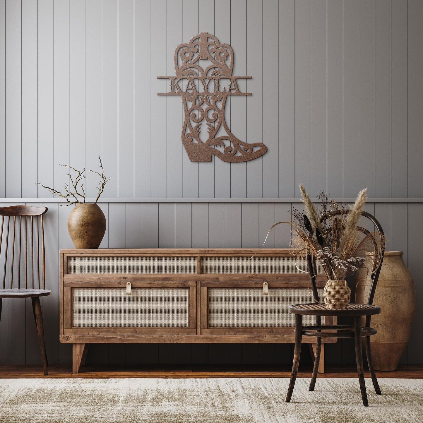 Cowgirl Boot Steel Sign