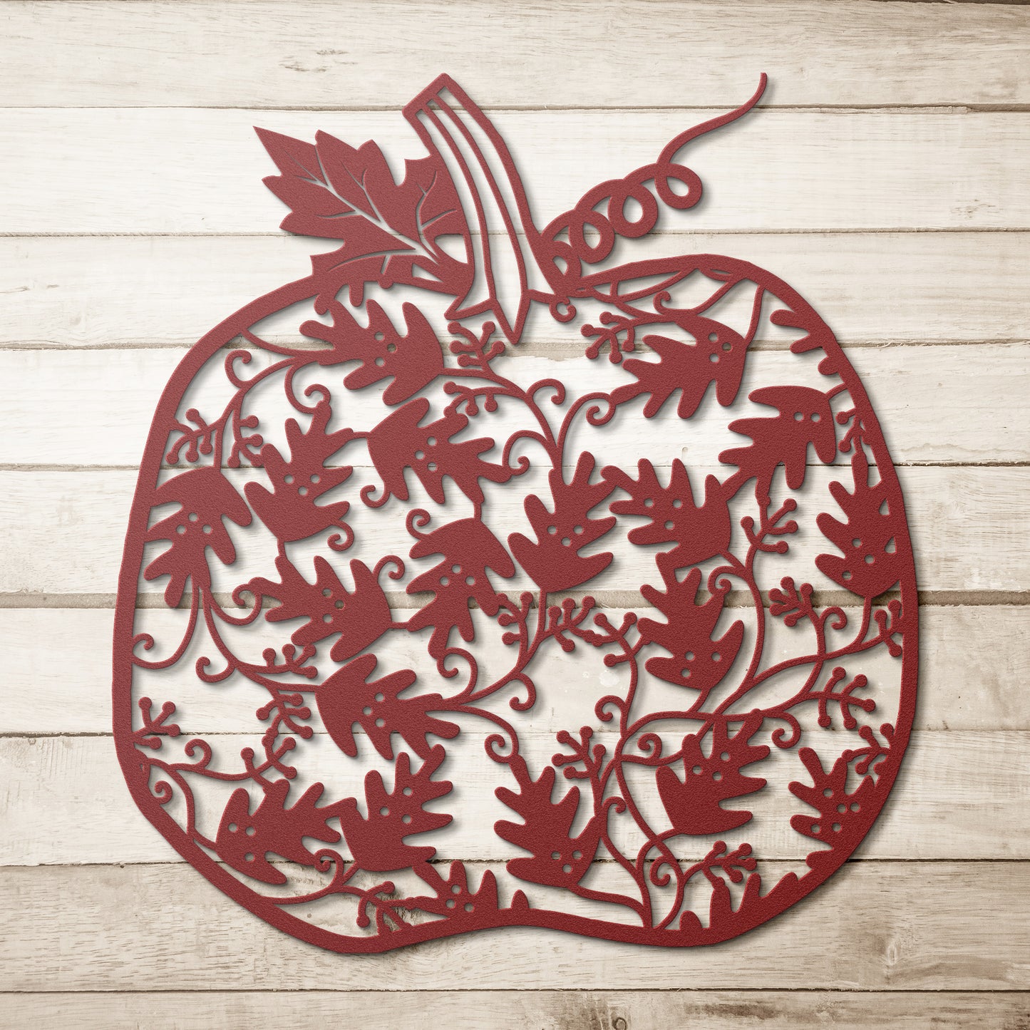 Lacy Fall Pumpkin Steel Sign