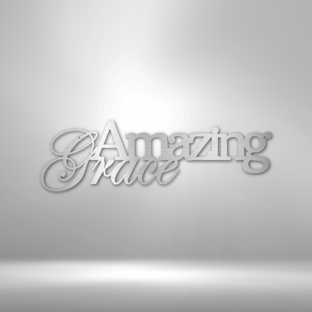 Amazing Grace Metal Wall Art, Home Decor Sign, Great Housewarming Gift