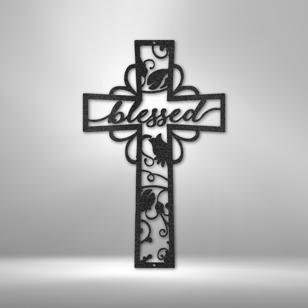 Blessed Cross Steel Sign