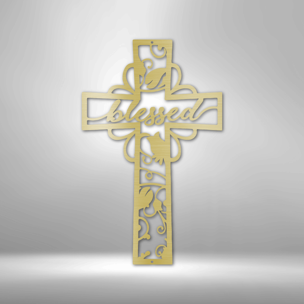 Blessed Cross Steel Sign