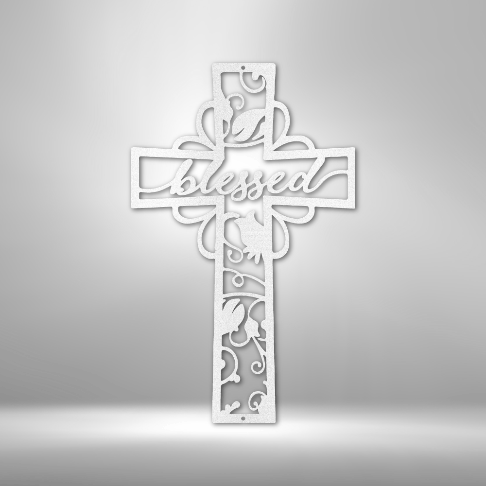 Blessed Cross Steel Sign