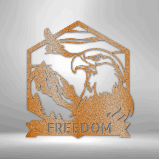 Bald Eagle Monogram - Customizable Steel Sign