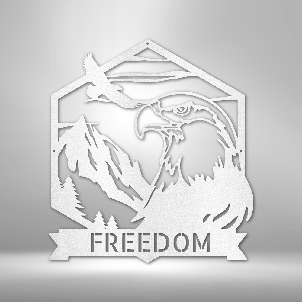 Bald Eagle Monogram - Customizable Steel Sign