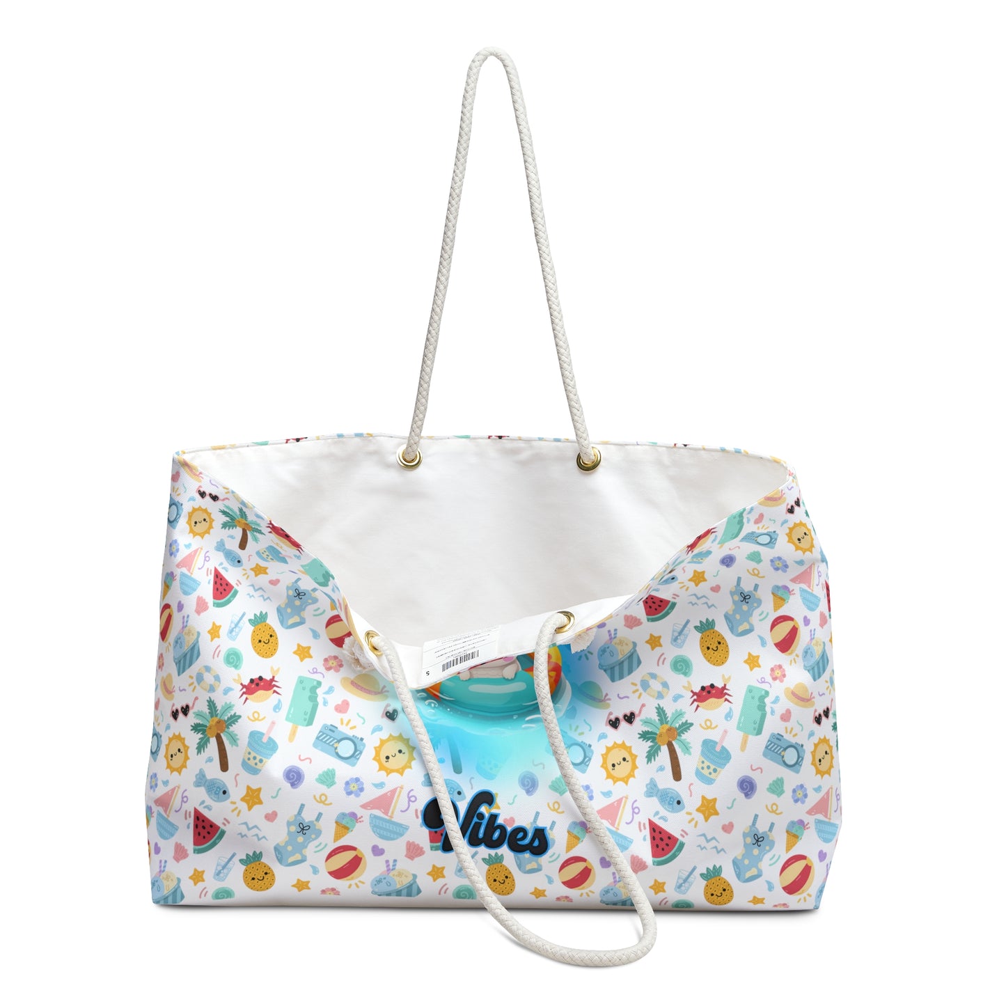 Summer Vibes Cool Cat Beachy Weekender Bag