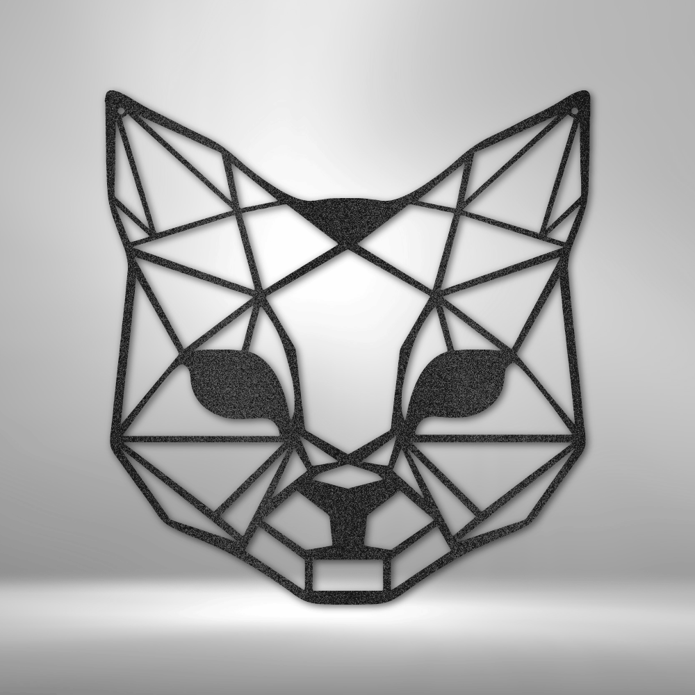 Geometric Cat face - Steel Sign