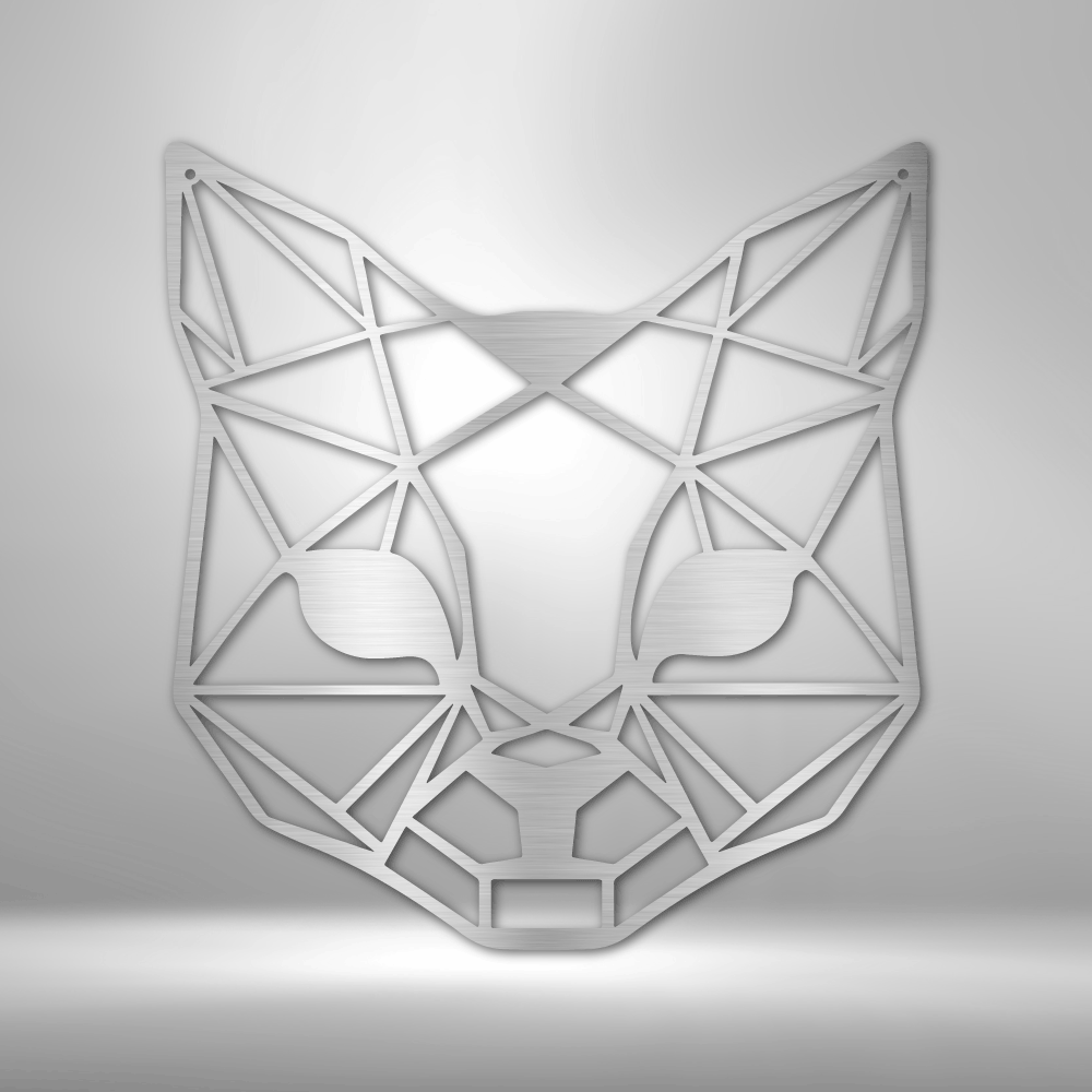 Geometric Cat face - Steel Sign