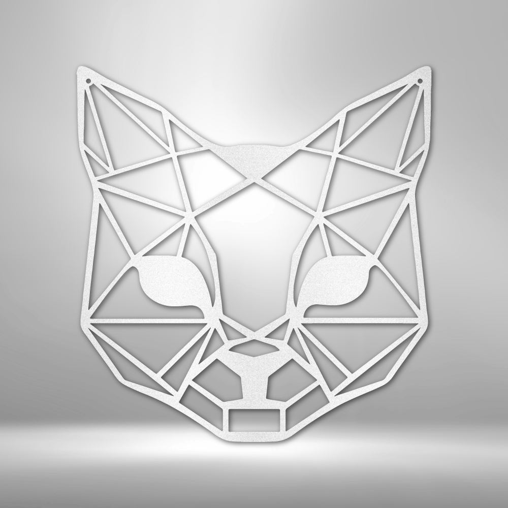 Geometric Cat face - Steel Sign