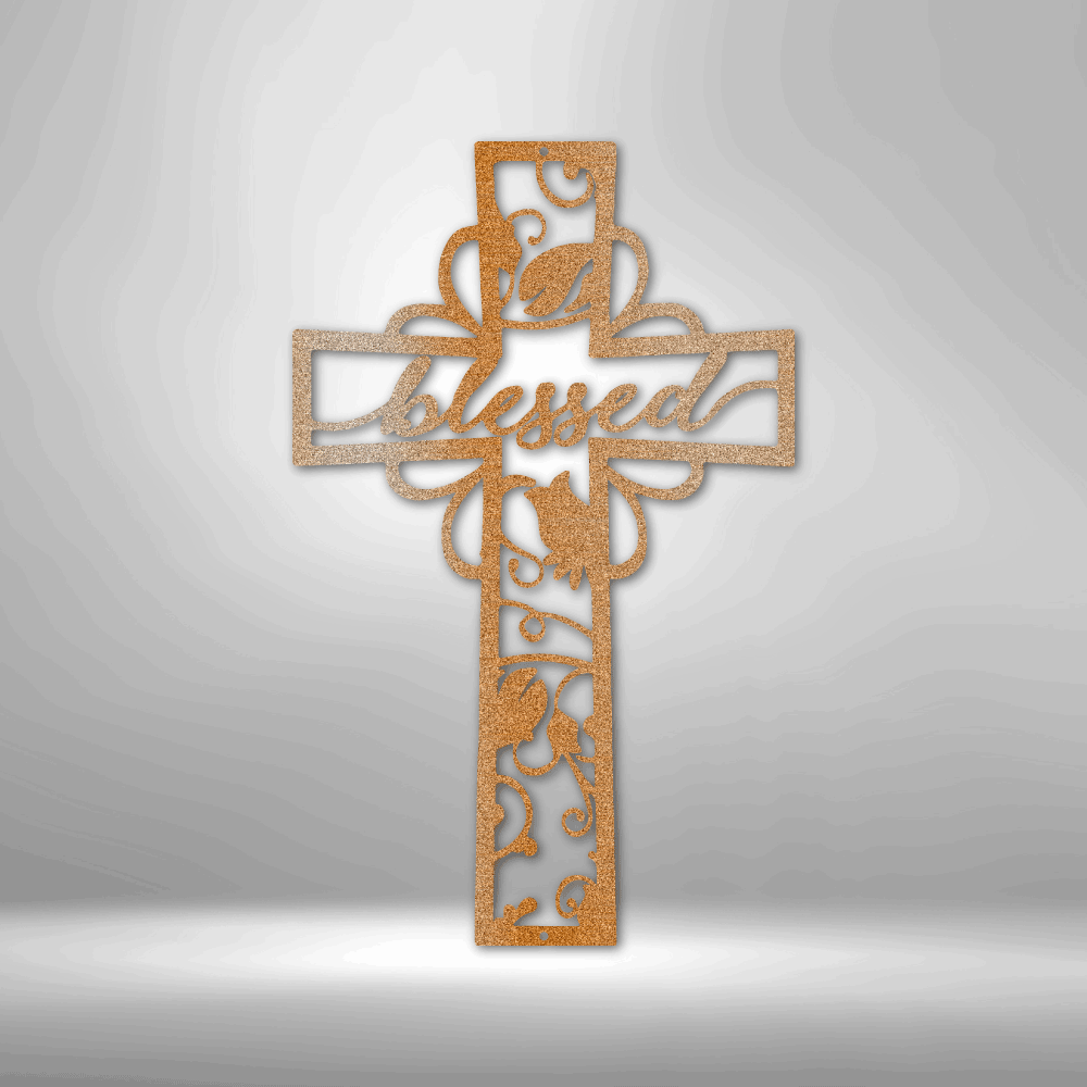 Blessed Cross Steel Sign