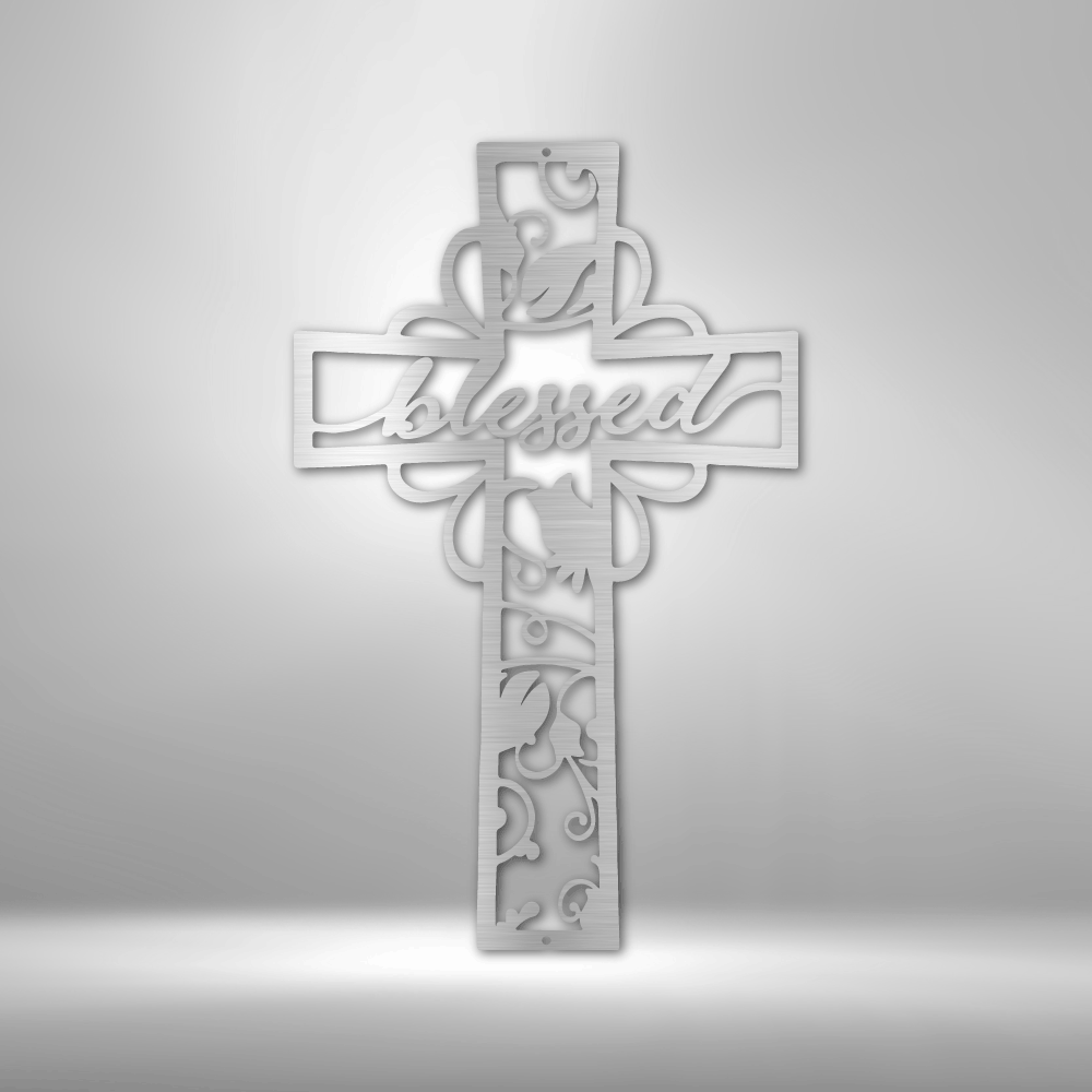 Blessed Cross Steel Sign